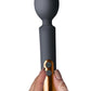 Oriel Rechargeable Silicone Wand Massager - Black