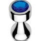 Booty Sparks Weighted Base Aluminum Plug Gem - Medium - Blue