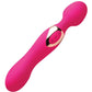 Wand Essentials Double Silicone Vibrating Wand Massager - Pink