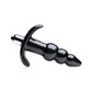 Frisky Bubbling Noir Ribbed Anal Plug - Black
