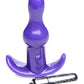 Frisky Rolling Purple Bumpy Vibrating Anal Plug - Purple