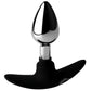 Master Series Dark Invader Metal & Silicone Anal Plug - Small - Silver