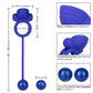 Silicone Rechargeable Dual Rockin Rim Enchancer Cock Ring - Purple