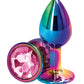 Rear Assets Multicolor Anal Plug - Small - Pink