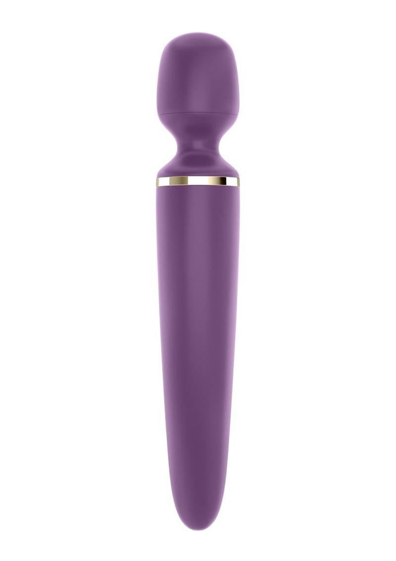 Satisfyer Wand-er Woman USB Rechargeable Silicone Massager 13in - Purple/Gold