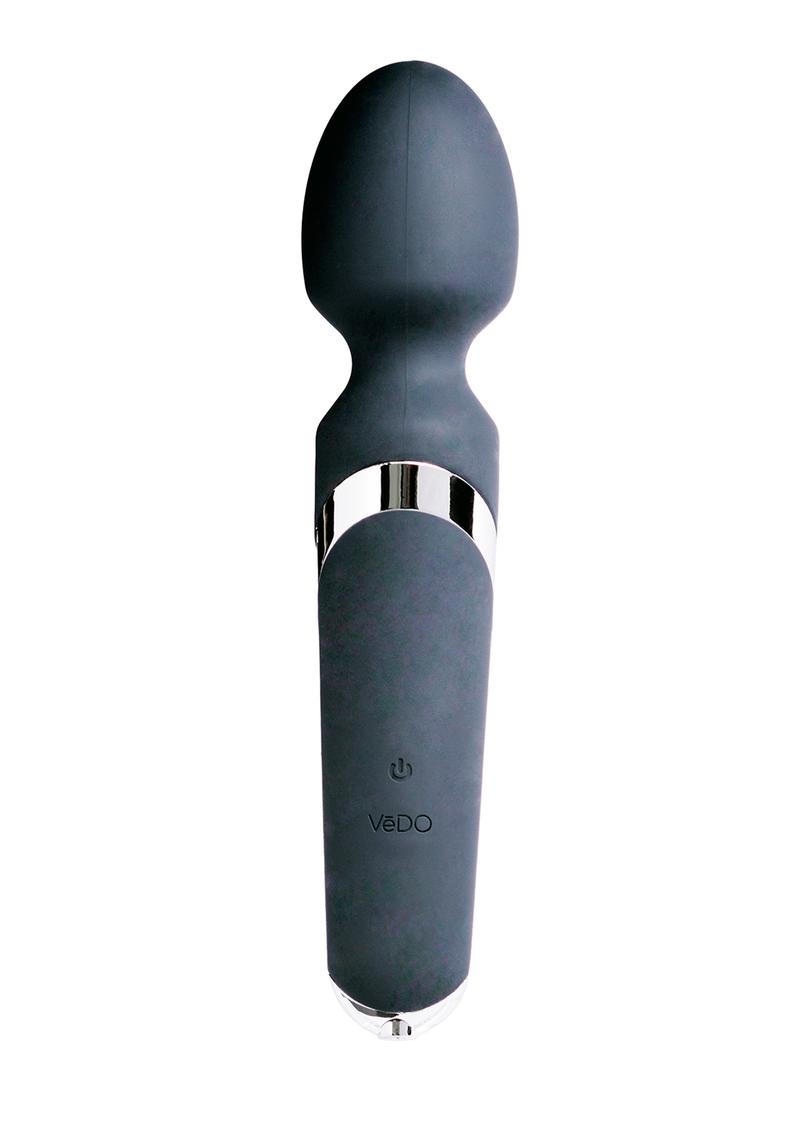 Wandaª Rechargeable Silicone Wand Massager - Just Black