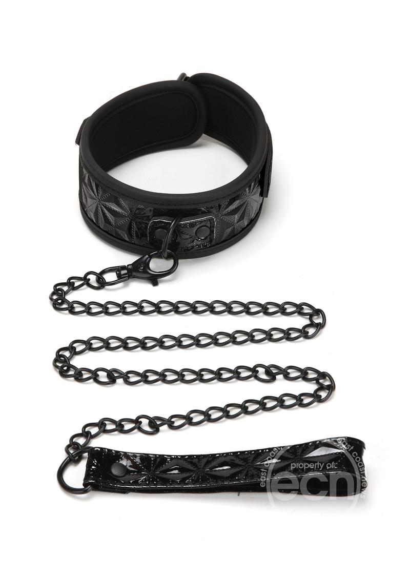 WhipSmart Diamond Collar and Leash - Black