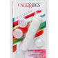 Compact Personal Travel Wand Massager with 4 Interchangeable Heads - White