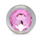 Booty Sparks Pink Gem Glass Anal Plug - Small - Pink