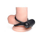 Bang! Silicone Rechargeable Cock Ring and Bullet with Remote Control - Black