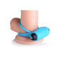Bang! Silicone Rechargeable Cock Ring and Bullet with Remote Control - Blue