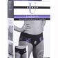 Strap U Lace Envy Lace Crotchless Panty Harness - Large/XLarge - Purple/Black