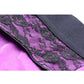 Strap U Lace Envy Lace Crotchless Panty Harness - Large/XLarge - Purple/Black
