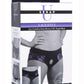 Strap U Lace Envy Lace Crotchless Panty Harness - Small/Medium - Purple/Black