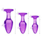 Booty Sparks Glitter Gem Anal Plug Set 3pc - S/M/L - Purple
