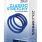 ZOLO Stretchy Silicone Cock Ring (3 pack) - Navy