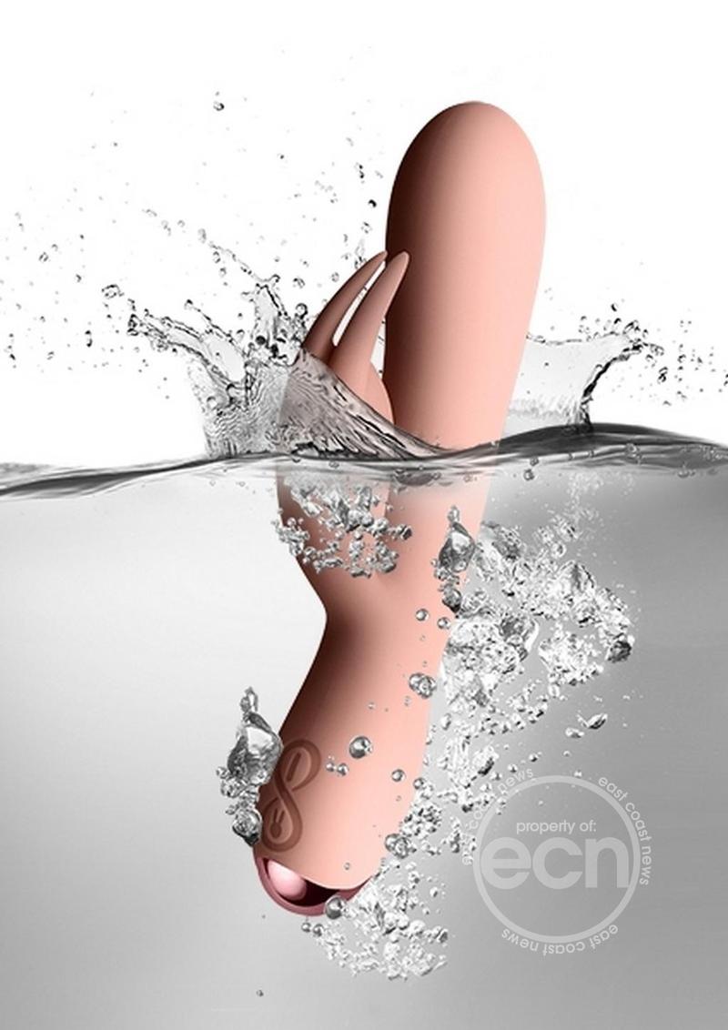 Flutter Rabbit Silicone Rechargeable Rabbit Vibrator - Pink