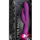 Flutter Rabbit Silicone Rechargeable Rabbit Vibrator - Purple