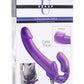 Strap U 7X Revolver Thick Vibrating Strapless Strap-On Dildo - Purple