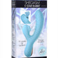 Inmi 5 Star 8X Silicone Rechargeable Suction Rabbit Vibrator - Teal