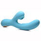 Inmi 5 Star 8X Silicone Rechargeable Suction Rabbit Vibrator - Teal