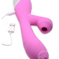 Inmi Shegasm 5 Star Rabbit Suction Come Hither Rechargeable Silicone Vibrator - Pink