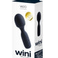 Wini Silicone Rechargeable Mini Wand Massager - Just Black