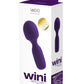 Wini Silicone Rechargeable Mini Wand Massager - Deep Purple