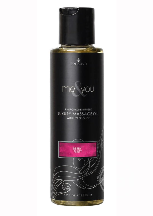 Me And You Pheromone Infused Luxury Massage Oil Berry Flirt 4.2oz