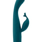 Luxe Skye Silicone Rechargeable Slim Rabbit Vibrator - Teal