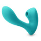 Inya Sonnet Silicone Rechargeable Vibrator with Clitoral Stimulation - Teal