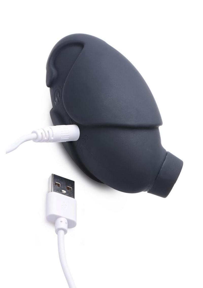 Inme Shegasm Clit-Bomb Suction Silicone Rechargeable Clitoral Stimulator - Black