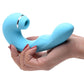 Inmi Shegasm 5 Star Tapping Silicone Rechargeable G-Spot Vibrator with Suction - Teal