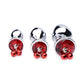 Booty Sparks Gemstones Red Jasper with Bells Anal Plug Set (3 pieces) - Red