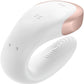 Satisfyer Double Love Silicone Rechargeable Dual Vibrator with Remote Control - White