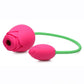 Inmi Bloomgasm Rose Duet 15x Silicone Rechargeable Vibrating & Sucking Clit Stimulator - Pink