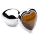 Booty Sparks Gemstones Tiger Eye Heart Anal Plug - Small - Brown