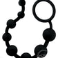 Anal Adventure Platinum Silicone 10 Anal Beads - Black