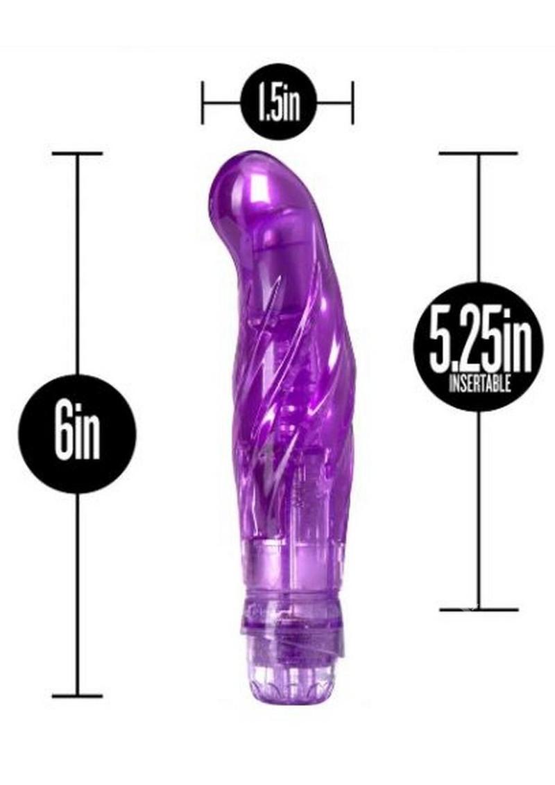 Naturally Yours Bachata Vibrating Dildo 6.5in - Purple