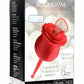 Inmi Bloomgasm Sucking & Vibrating Rose Silicone Rechargeable Clit Stimulator - Red