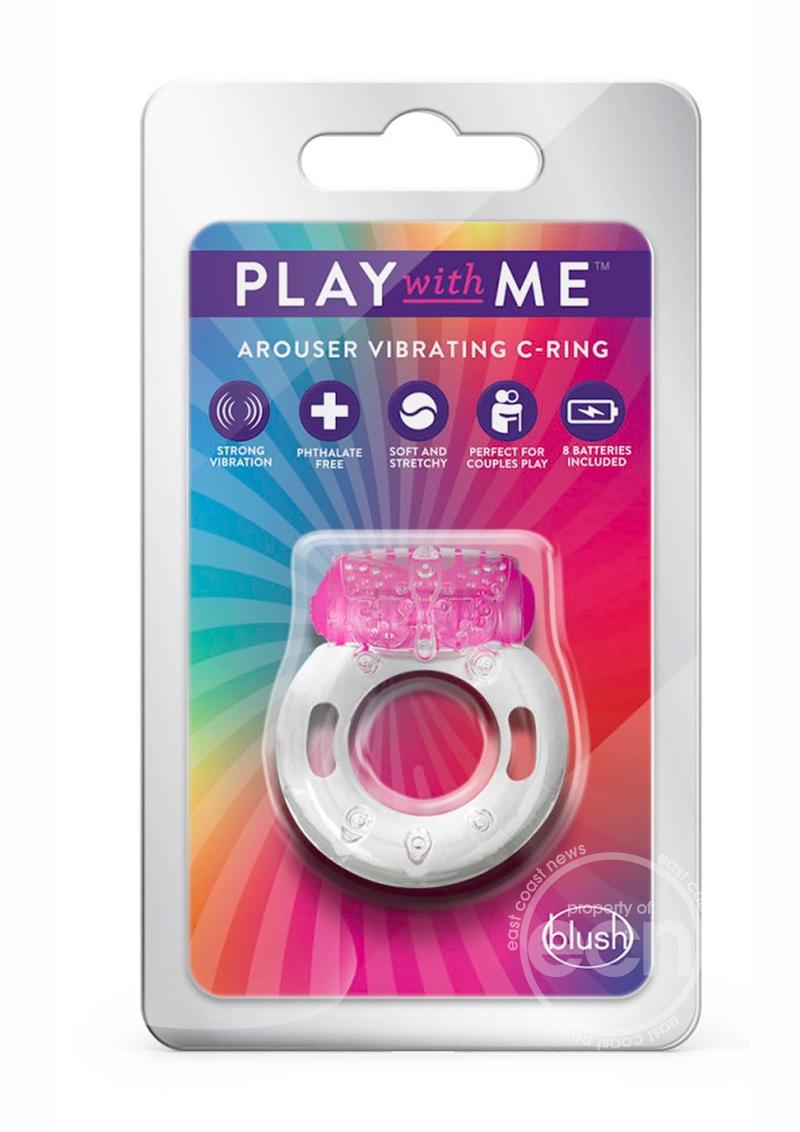 Play with Me Arouser Vibrating Cock Ring - Pink