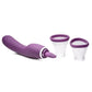 Inmi Shegasm Rechargeable Silicone Licking & Sucking Vibrator - Purple