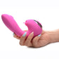 Inmi Shegasm Licking G-Throb Rechargeable Silicone Rabbit Vibrator - Pink
