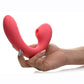 Inmi Shegasm Joy-Pulse Flexible Suction Rechargeable Silicone G-Spot Vibrator - Red
