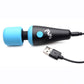 Bang! 10X Vibrating Mini Rechargeable Silicone Wand Massager - Blue