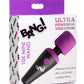 Bang! 10X Vibrating Mini Rechargeable Silicone Wand Massager- Purple