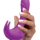 Shegasm Lux Rocker Silicone Rechargeable 12x Pulsing Rabbit Vibrator- Purple