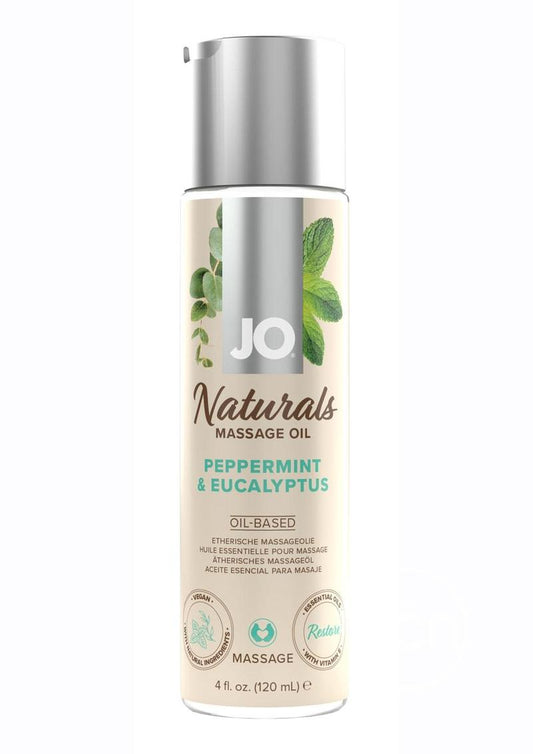 JO Naturals Peppermint & Eucalyptus Massage Oil 4oz