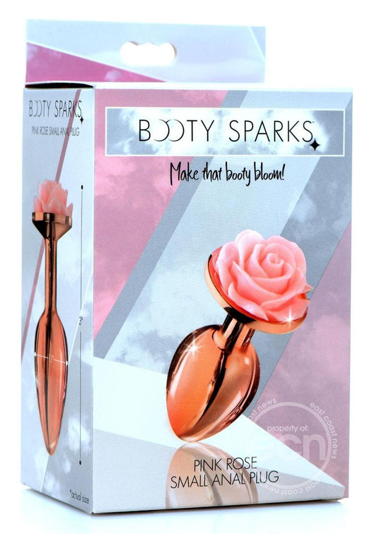 Booty Sparks Aluminum Anal Plug - Small - Pink/Rose Gold