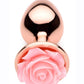 Booty Sparks Aluminum Anal Plug - Small - Pink/Rose Gold